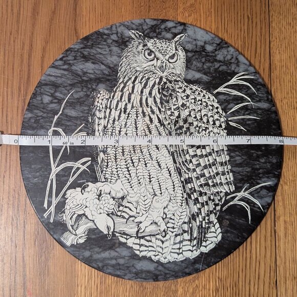 Etched Owl Hot Plate Trivet - Picture 3 of 3